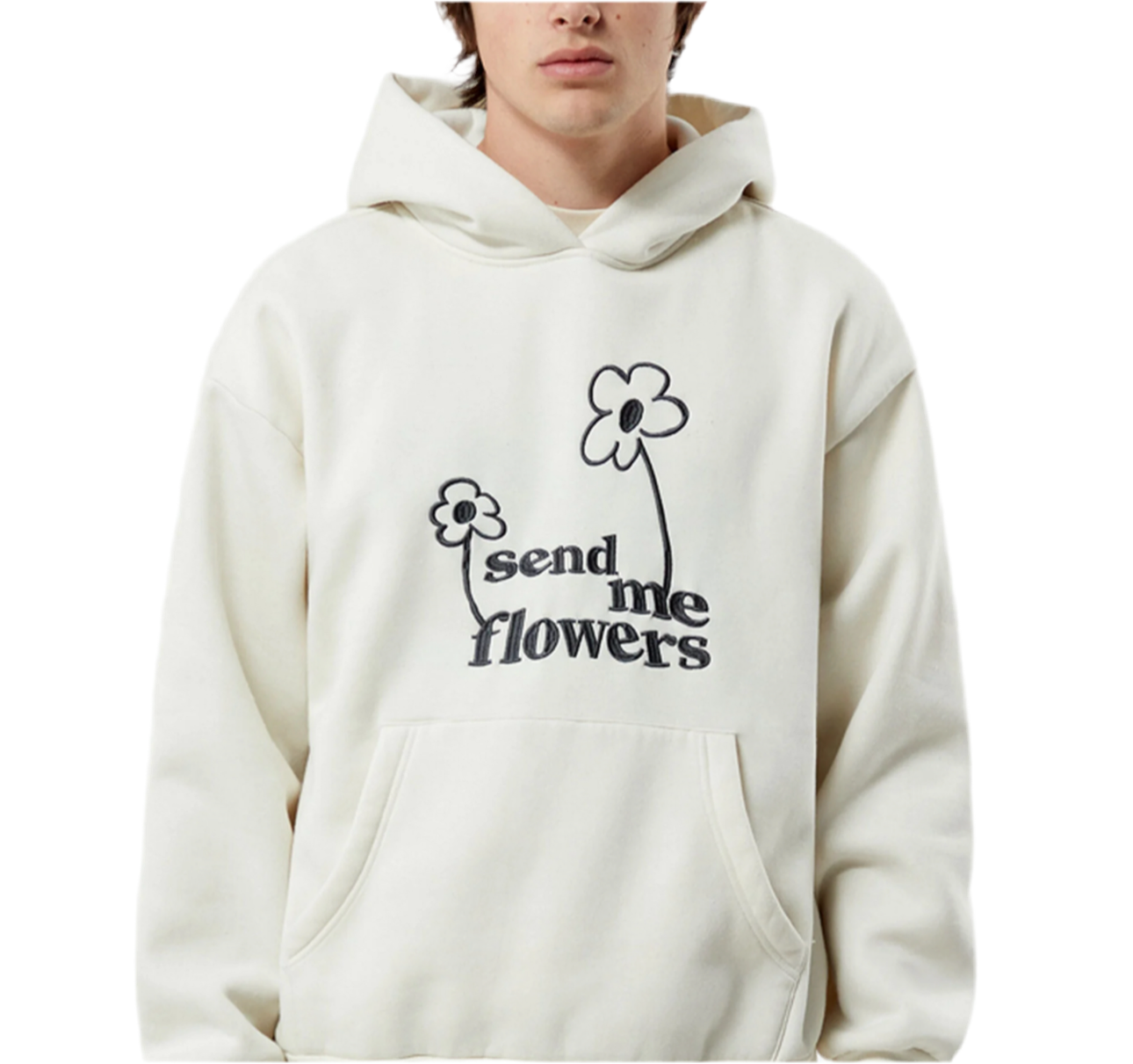 Send me flowers white hoodie