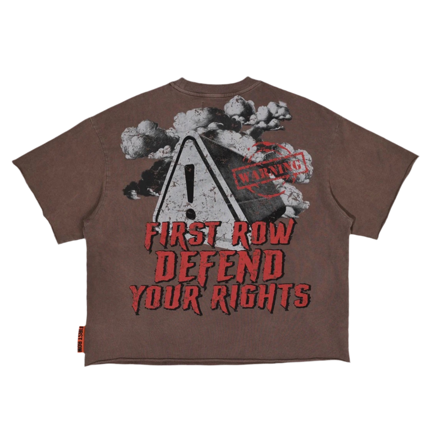First Row Not so quiet cropped tee