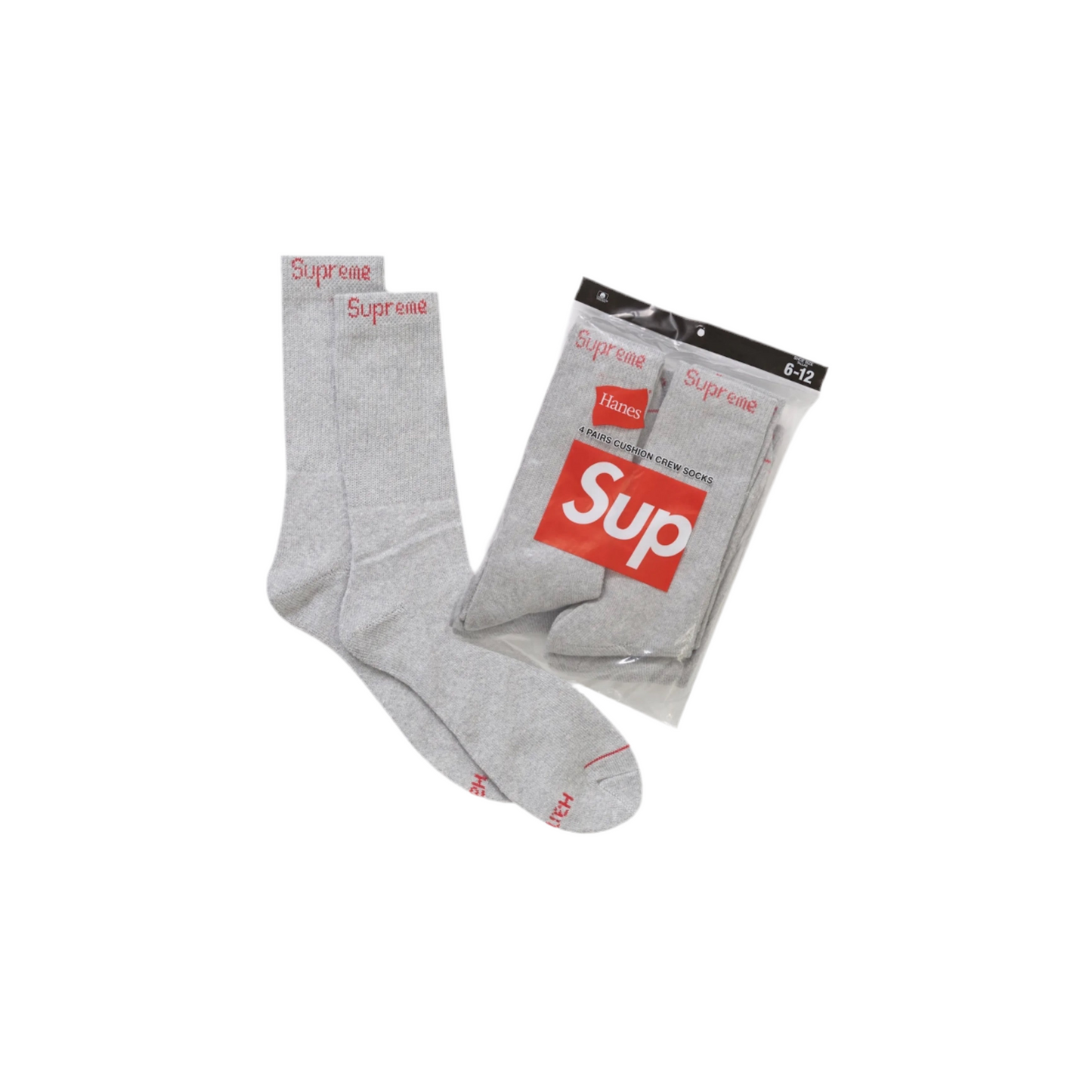 Grey Supreme Socks