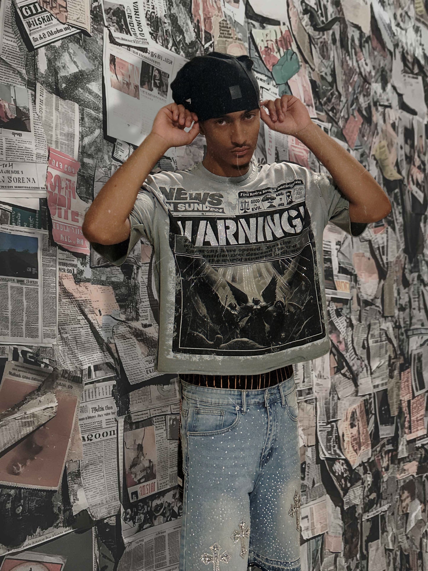 Warning From heaven First row tee
