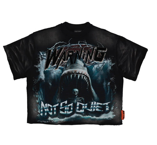 First Row Jaws Cropped tee