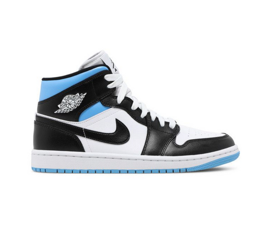 Jordan 1 Mid black university blue | women