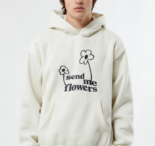 Send me flowers white hoodie