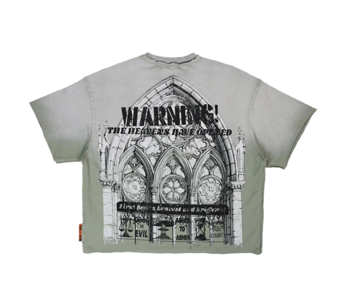 Warning From heaven First row tee