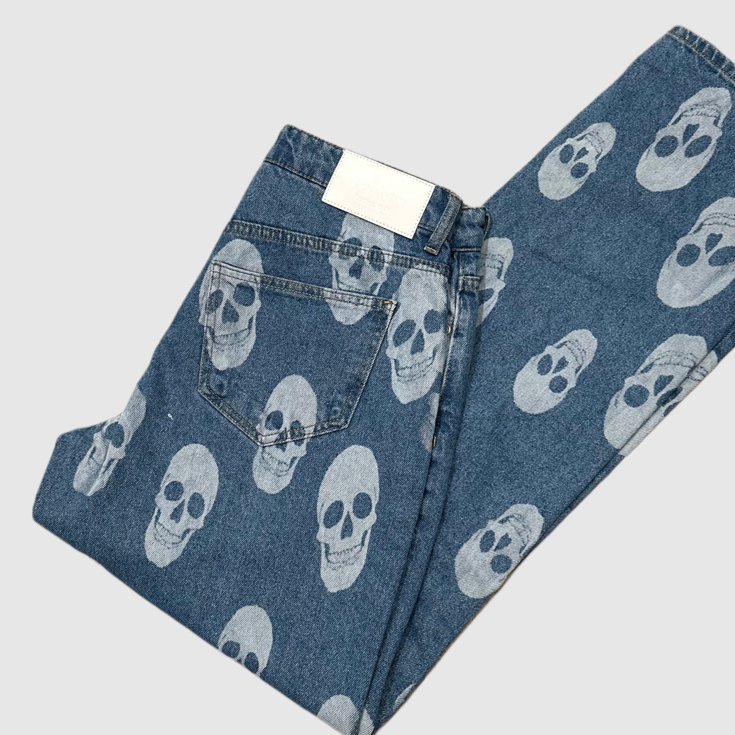 BoohooMan Flare Skull Denim jeans