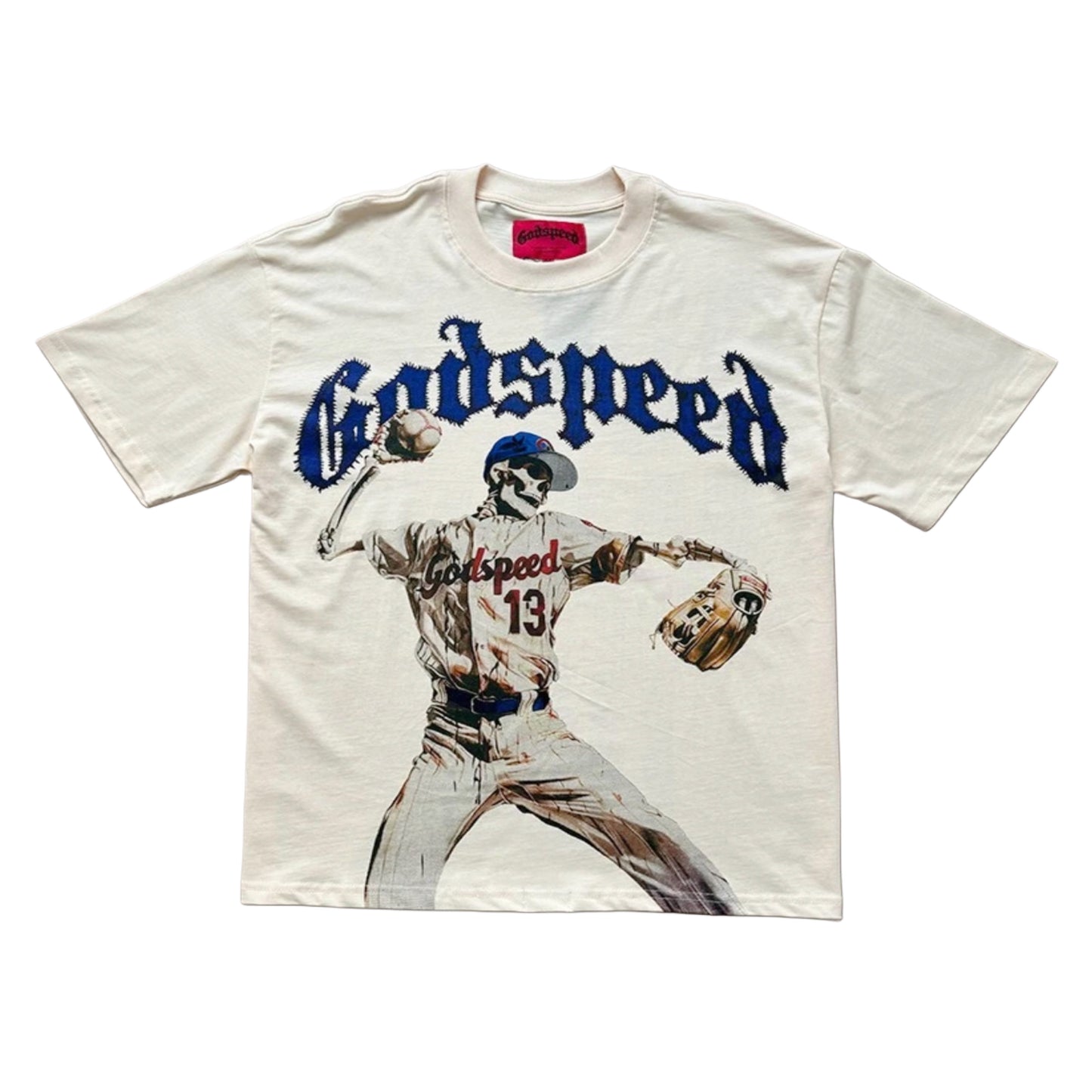 Skeleton baseball Godspeed tee