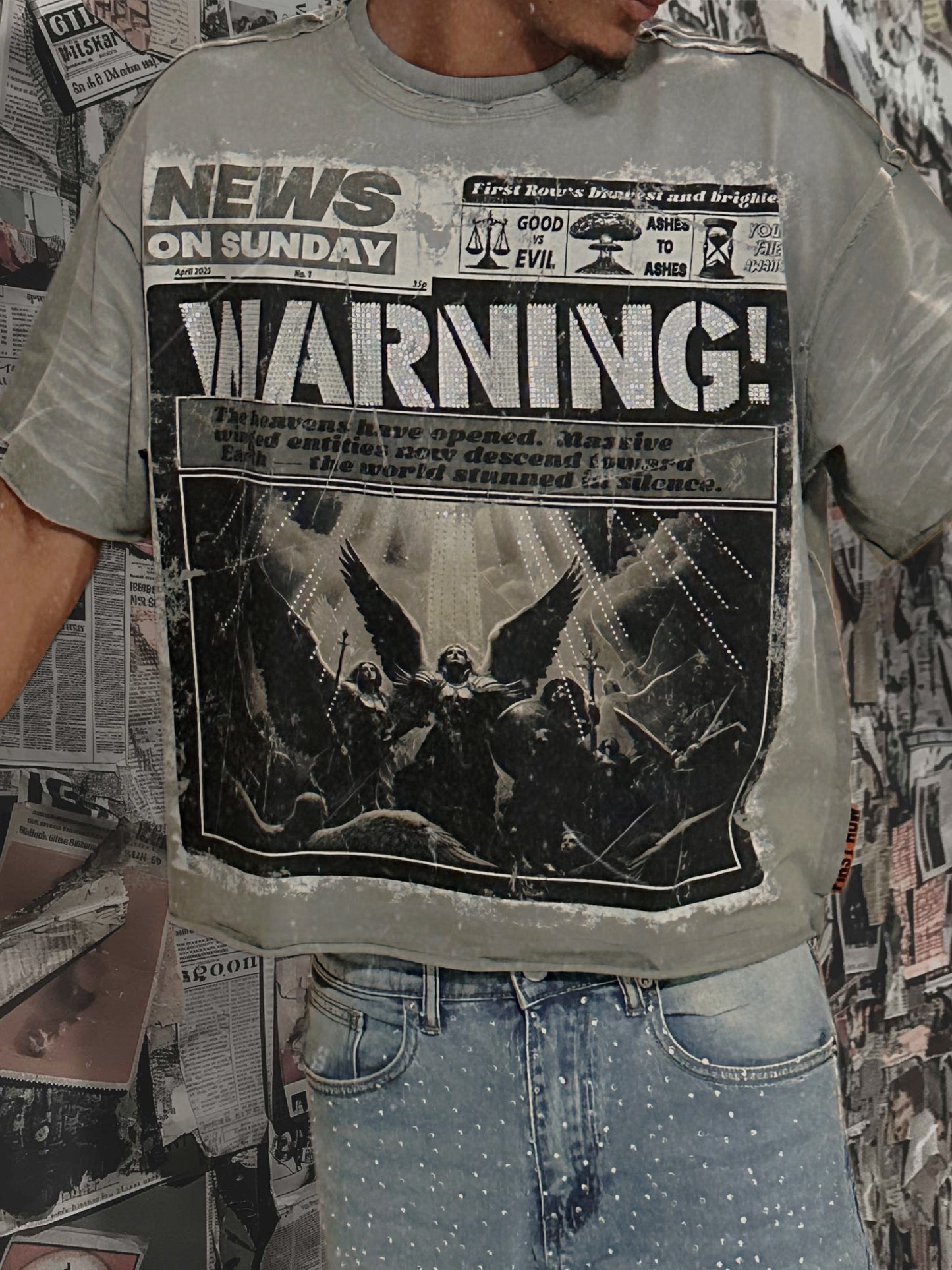 Warning From heaven First row tee