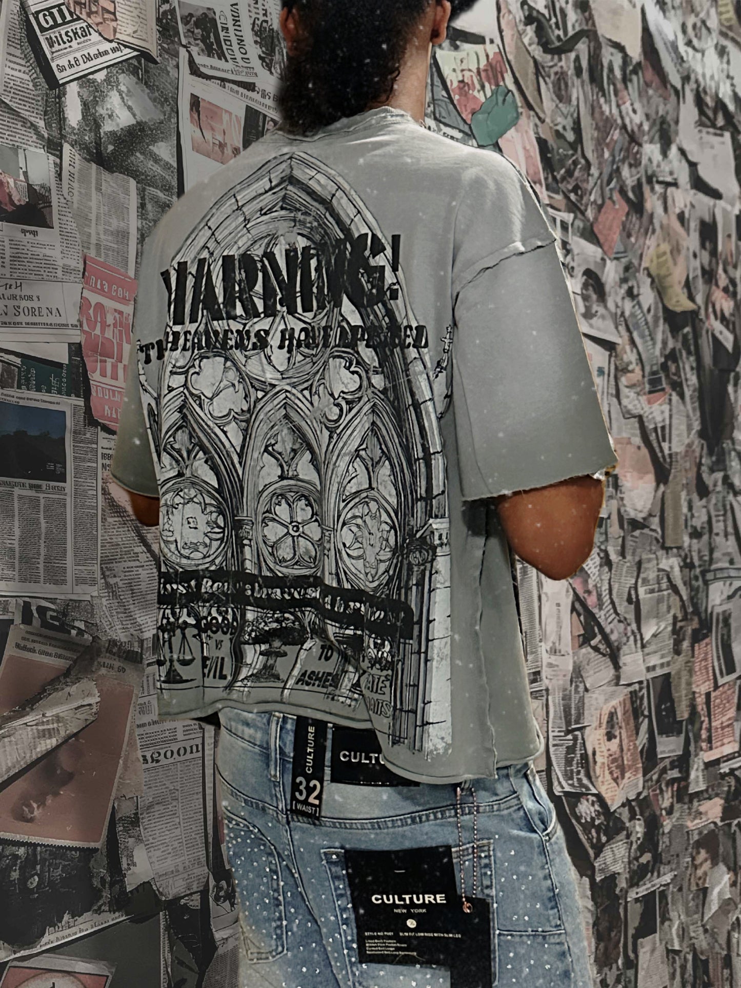 Warning From heaven First row tee