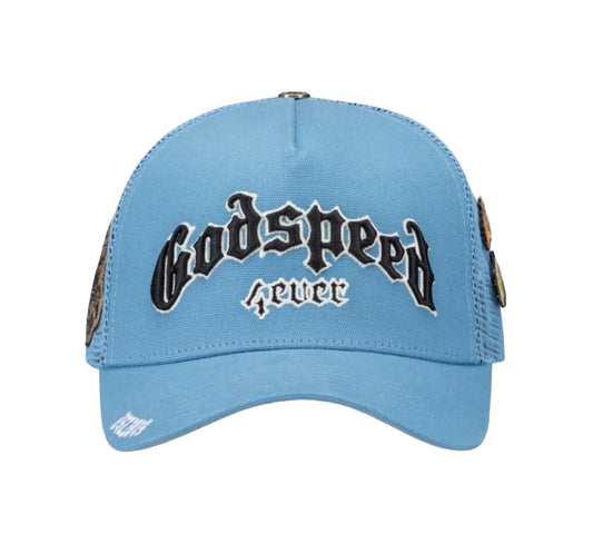Godspeed 4ever Trucker hat | baby blue