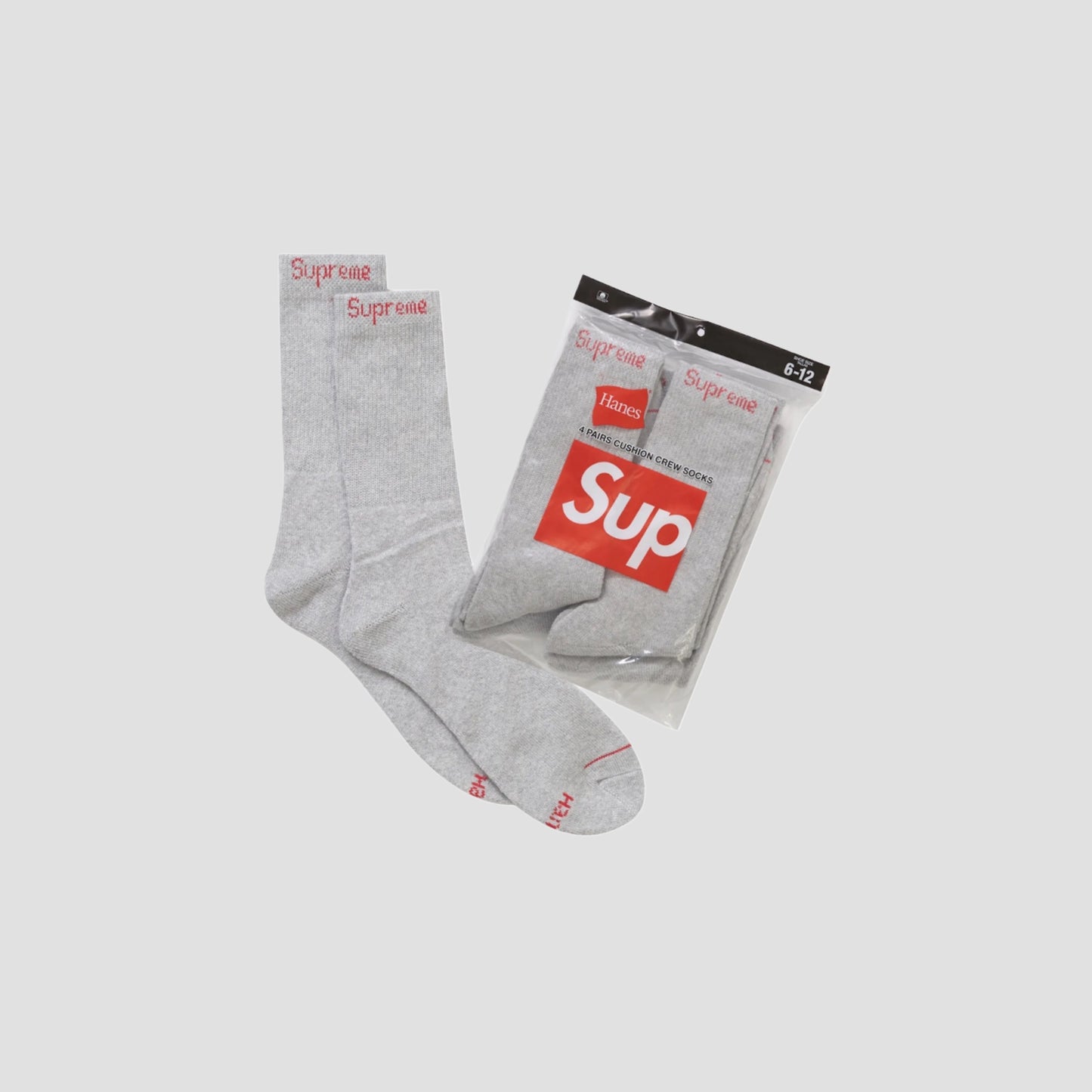 Grey Supreme Socks